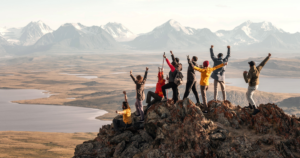 Motorswamis travel community group during a motorcycle road trip in India