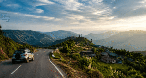 Nagaland road trip scenic mountain drive with village view